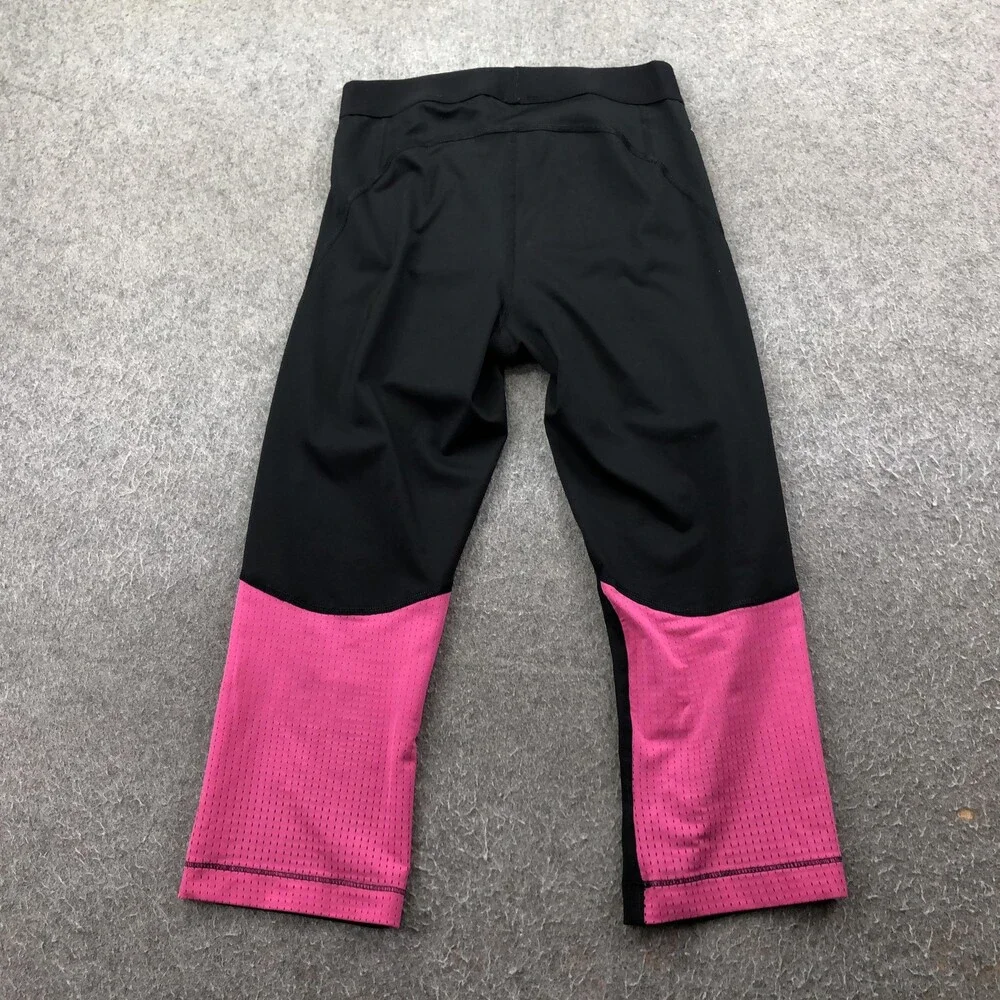 Nike Leggings Womens Small Black Capri Dri-FIT Colorblock Compression Yoga
